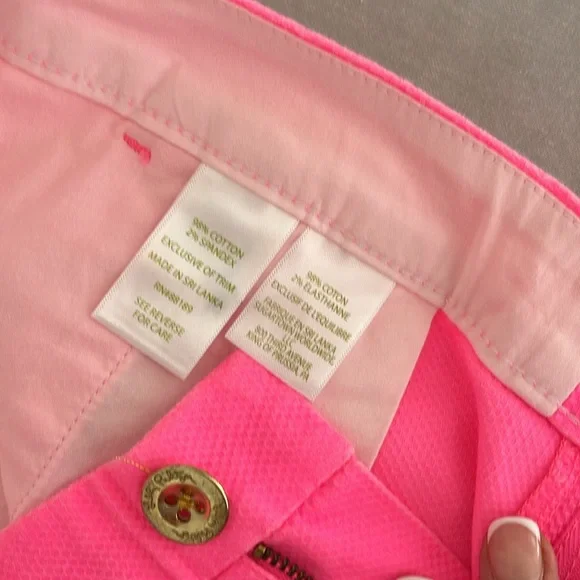 Lilly Pulitzer Buttercup Stretch Shorts in color Pink Isle, Size 10. - Picture 10 of 13